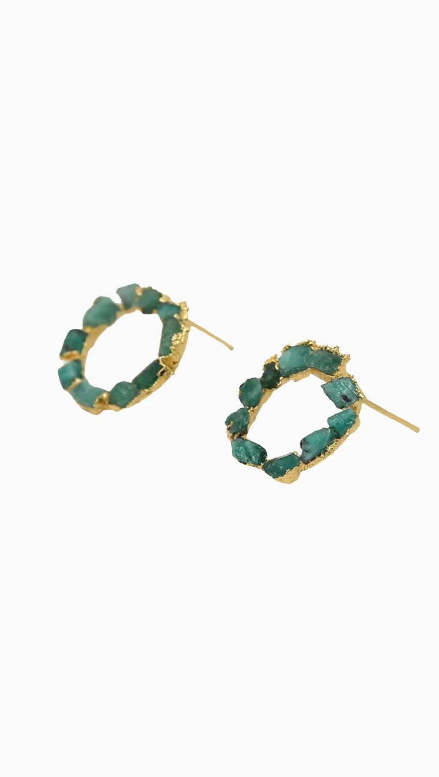 Corona Emerald Earrings