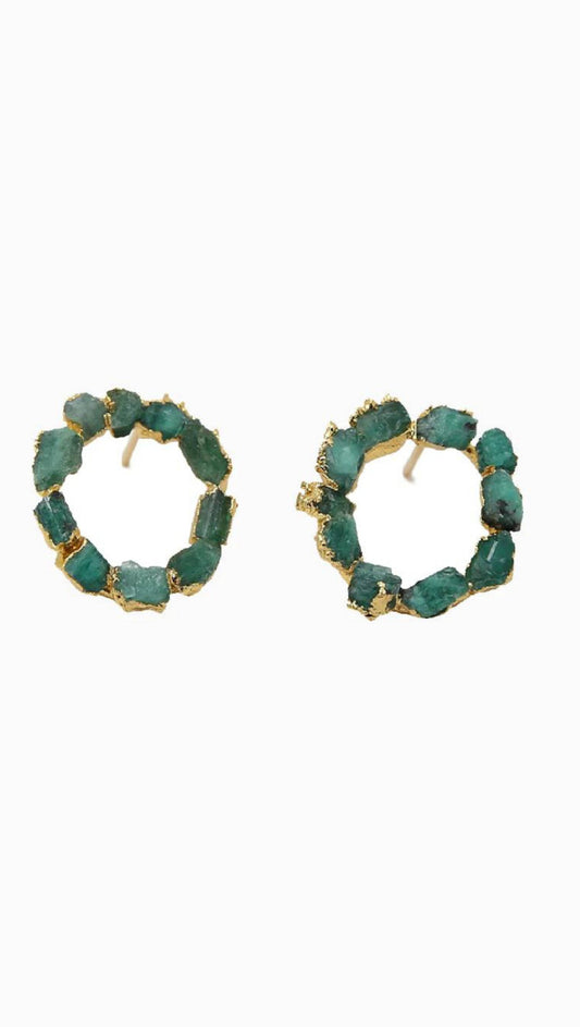 Corona Emerald Earrings