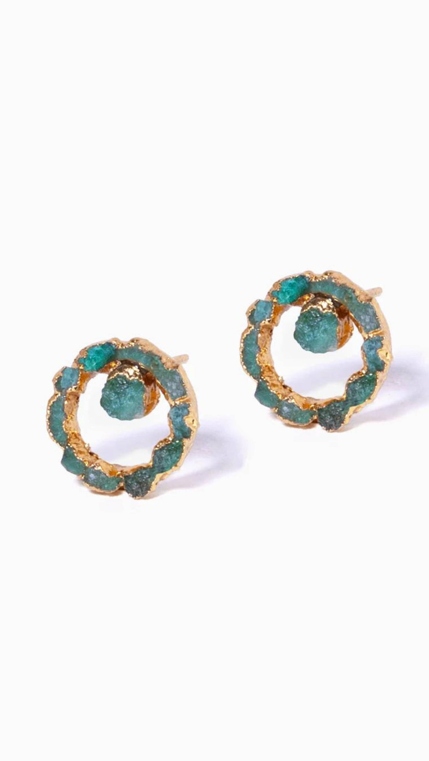 Iris Emerald Earrings